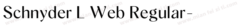 Schnyder L Web Regular字体转换